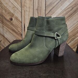 Cole Haan Calixa Olive Green Ankle Boots